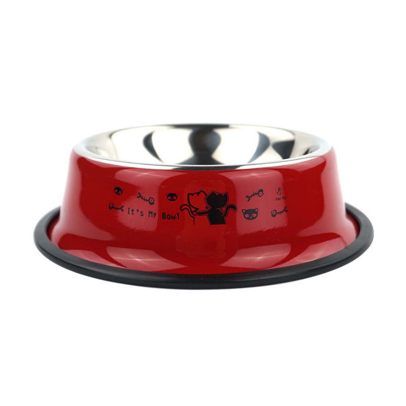 Coloured Stainless steel dog bowl