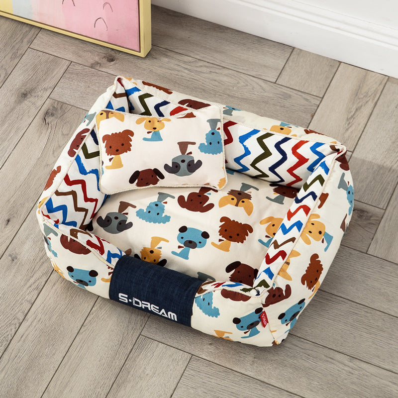 Dog Cat Bed Removable And Washable Large Dog Mat