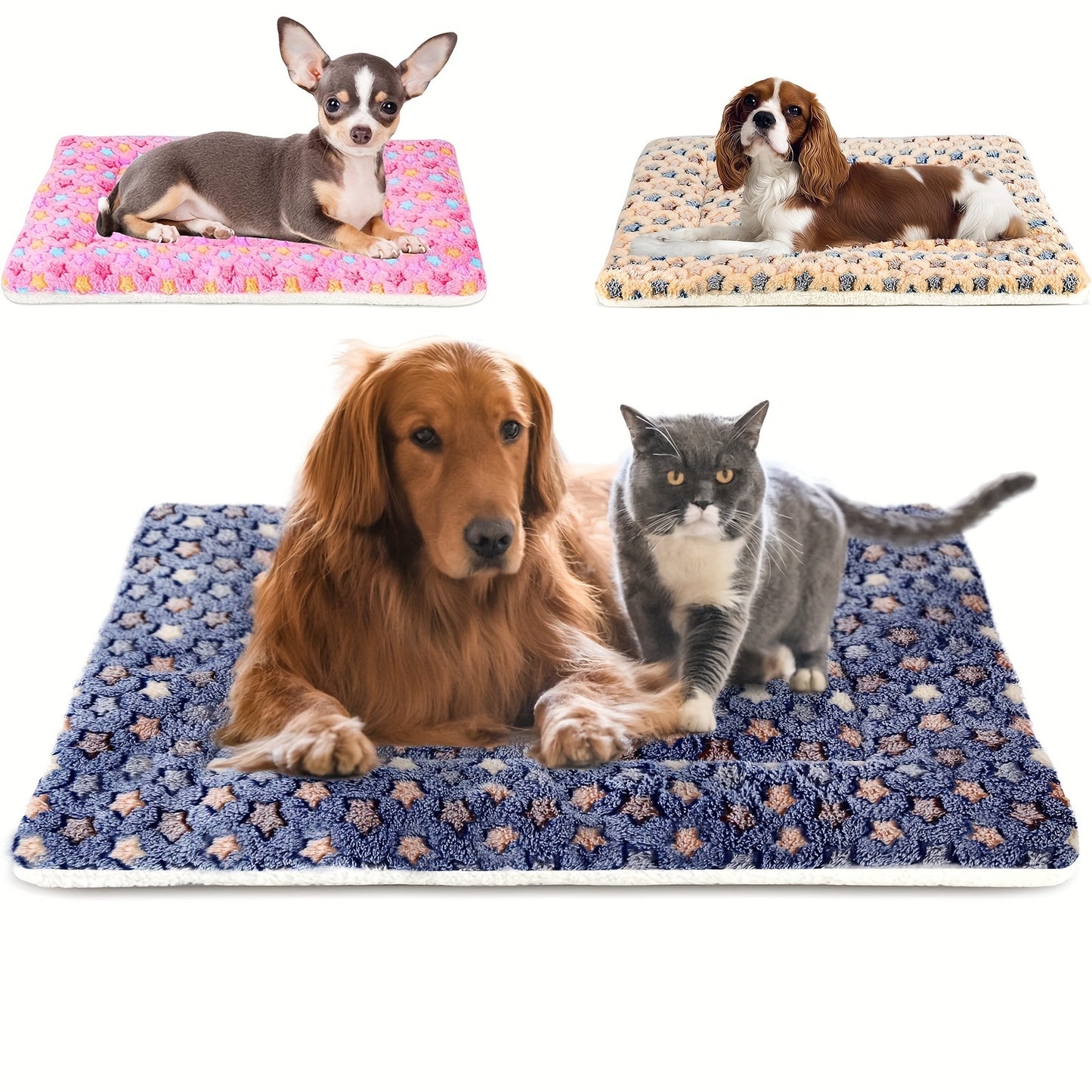 Pets DogCat Bed Mat Crate Pad Soft Blanket