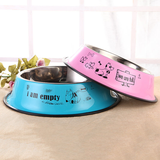 Coloured Stainless steel dog bowl