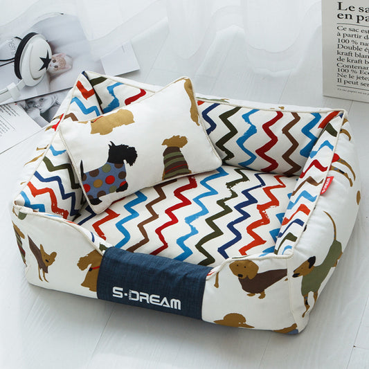 Dog Cat Bed Removable And Washable Large Dog Mat