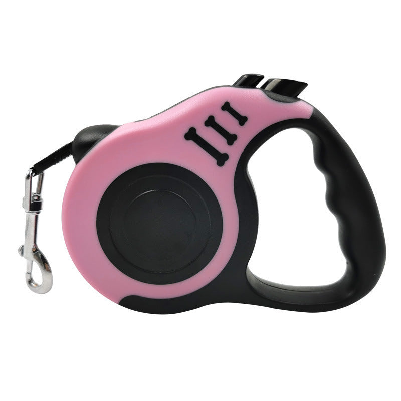 Pet Dog Automatic Retractable Leash Bone Printing