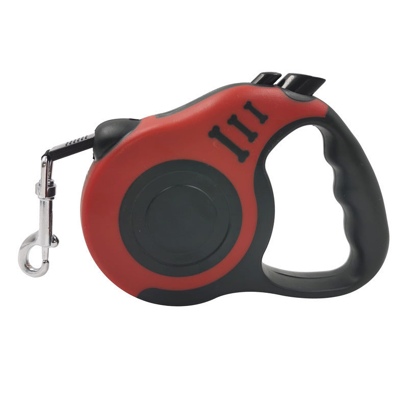 Pet Dog Automatic Retractable Leash Bone Printing