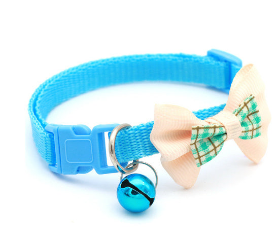 Pet Plaid Bow Collar Cat Cute