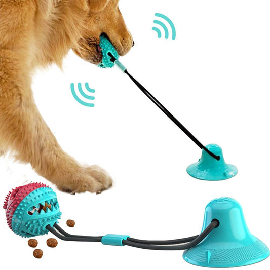 Dog Toys Silicon Suction Cup Tug // Toy For Pet Chew Bite Tooth Cleaning Toothbrush Feeding Pet Supplies